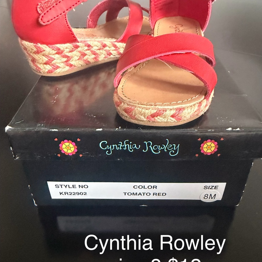 Cynthia Rowley Tomato Red Wedge Sandals
